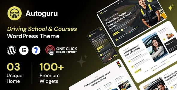 Autoguru - Driving School & Courses WordPress Theme