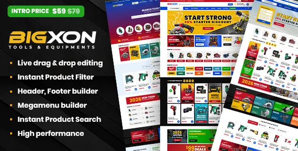 Bigxon - Parts And Tools WordPress WooCommerce Theme