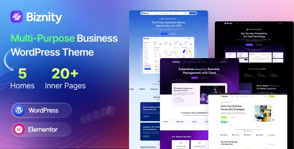 Biznity – Multipurpose Business WordPress Theme
