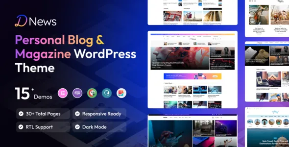 Dnews - News Magazine & Newspaper WordPress Theme