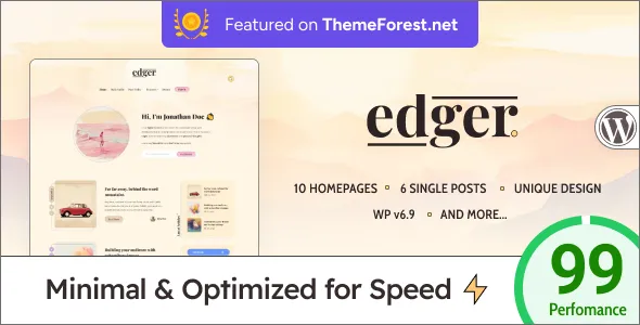 Edger - Modern & Lightweight Blog for WordPress