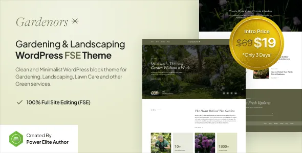 Gardenors – Gardening & Landscaping Gutenverse FSE WordPress Block Theme