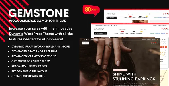 Gemstone - Jewellery Store eCommerce WooCommerce Theme