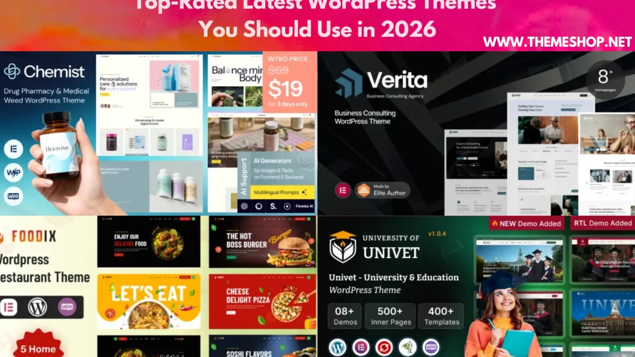 Top-Rated Latest WordPress Themes You Should Use in 2026
