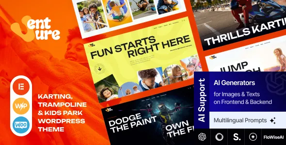 Venture - Karting, Theme Park & Carousel WordPress Theme