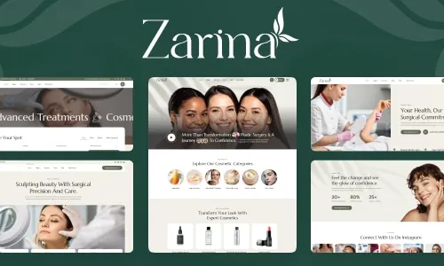 Zarina - Cosmetic and Plastic Surgery WordPress Theme