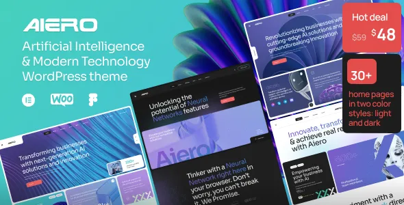 Aiero AI Agency & Technology WordPress Theme