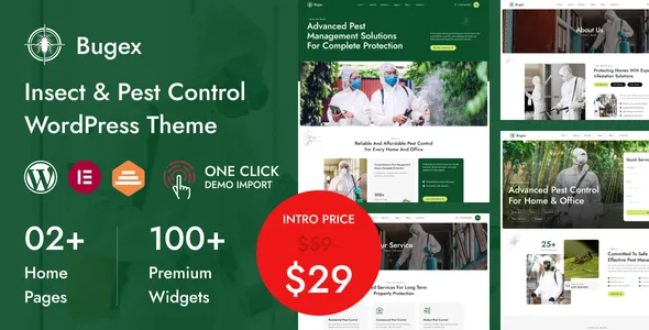 Bugex - Insect Extermination & Pest Control WordPress Theme
