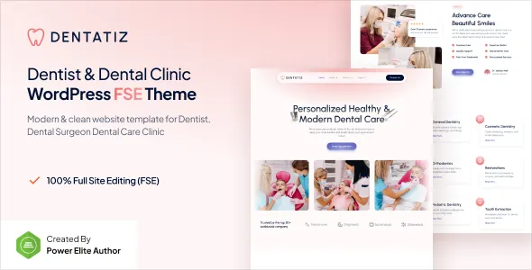 Dentatiz – Dentist & Dental Care Clinic Gutenverse FSE WordPress Block Theme