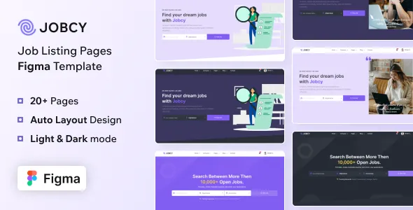 Jobcy - Job Board & Listing Pages Figma Template