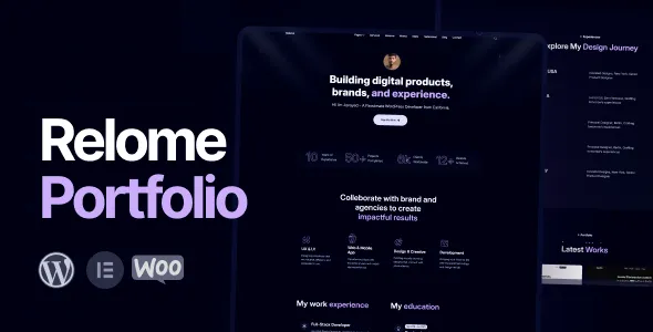 Relome - Personal Portfolio WordPress Theme