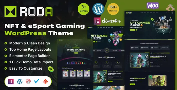 Roda - eSports & Gaming NFT WordPress Theme