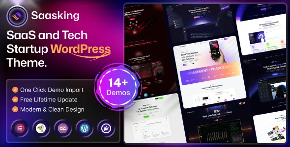 Saasking - SaaS & Tech Startup WordPress Theme