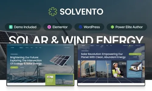 Solvento - Solar & Wind Energy WordPress Theme