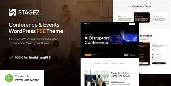 Stagez – Conference and Event Gutenverse FSE WordPress Block Theme