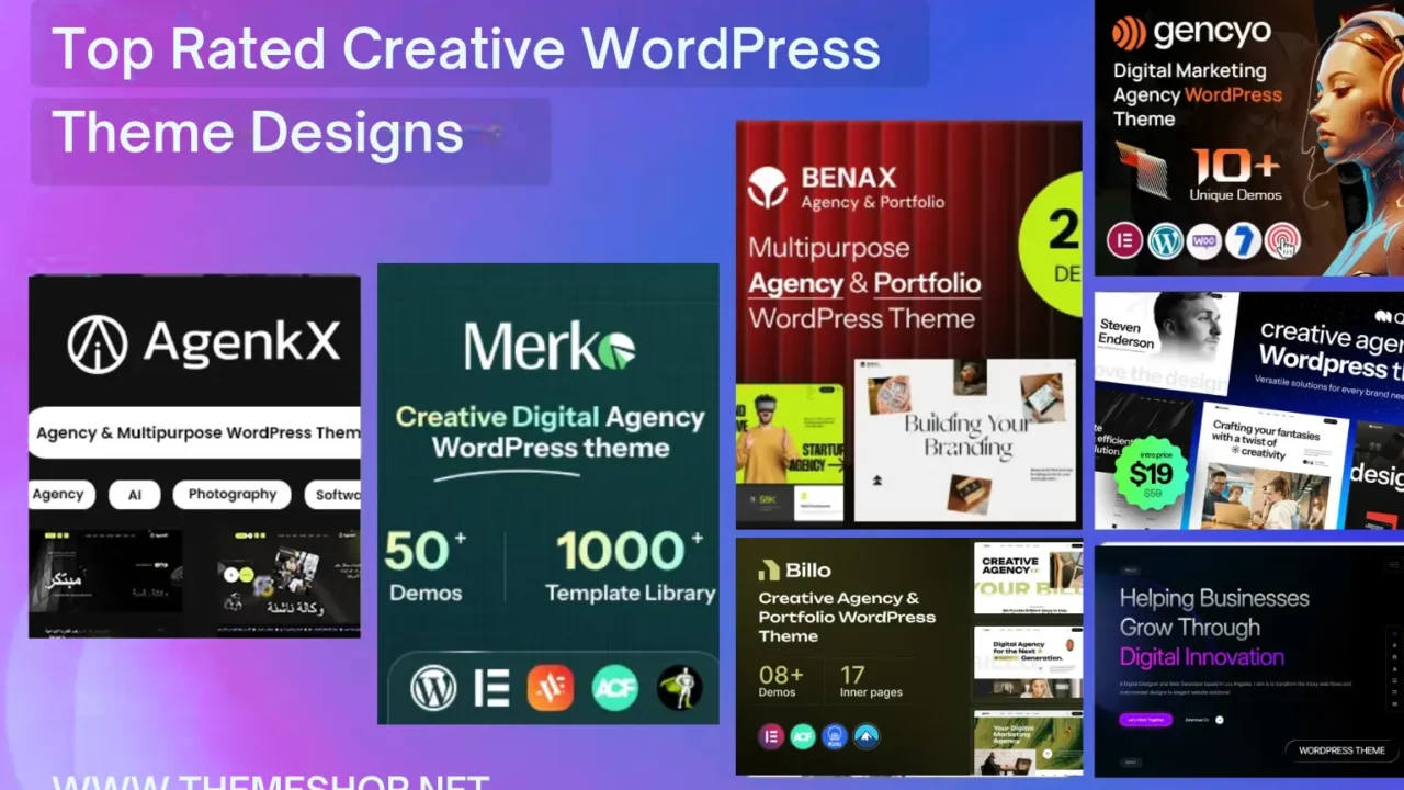 Top Rated Creative WordPress Theme Designs
