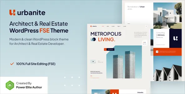 Urbanite – Architect & Real Estate Developer Gutenverse FSE WordPress Block Theme
