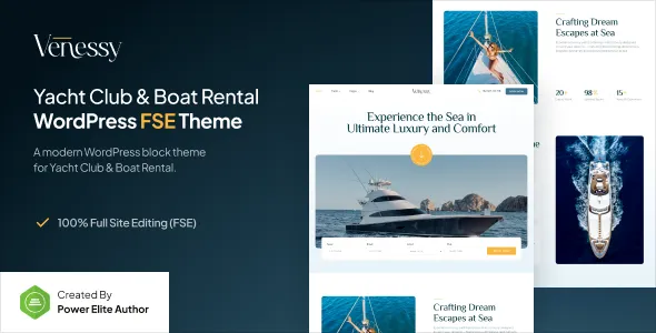 Venessy - Yacht Club & Boat Rental Gutenverse FSE WordPress Block Theme