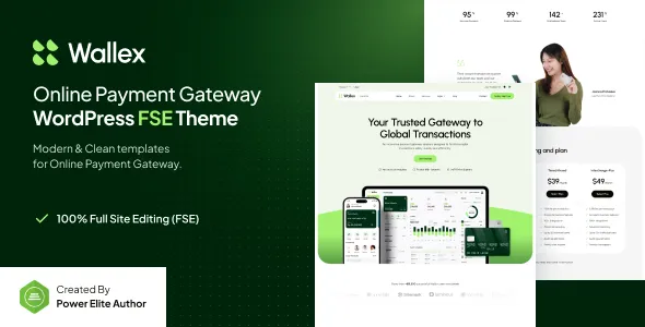 Wallex – Online Payment Gateway Gutenverse FSE WordPress Block Theme