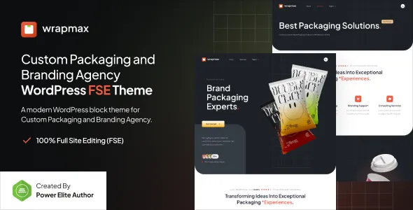 Wrapmax – Custom Packaging and Branding Agency Gutenverse FSE WordPress Block Theme