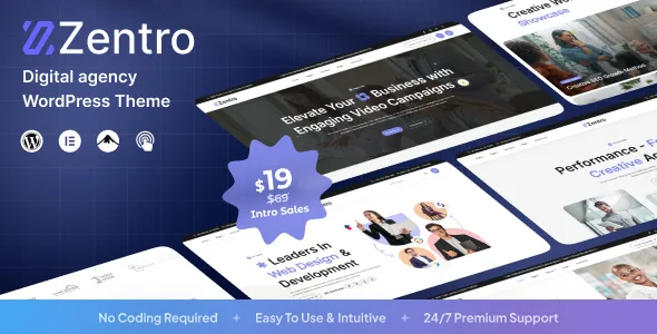 Zentro - Digital Agency WordPress Theme