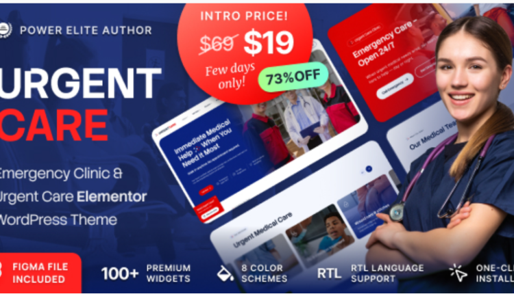 Urgent Care – Ambulance & Emergency Medical Clinic WordPress Theme