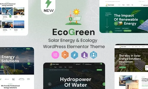Ecogreen - Solar Energy & Ecology WordPress Elementor Theme