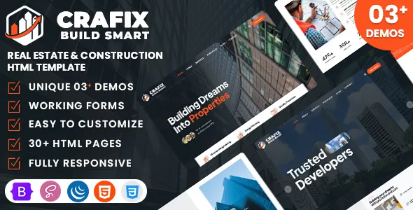 Crafix - Real Estate & Construction WordPress Theme