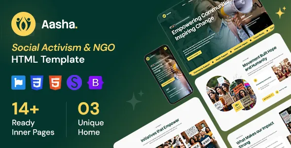 Aasha - Social Activism & NGO WordPress Theme