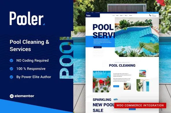 Pooler - Swimming Pool Cleaning Services WordPress Theme