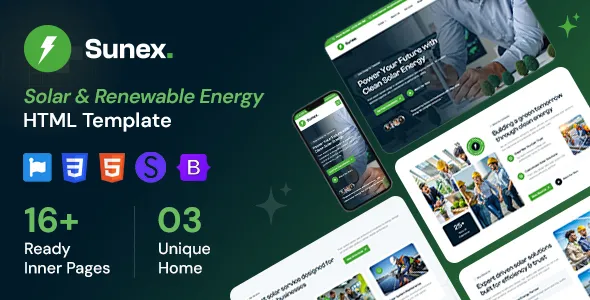 Sunex - Solar & Renewable Energy WordPress Theme