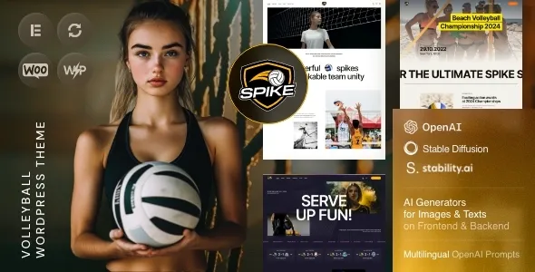 Spike - Volleyball Sports WordPress Theme