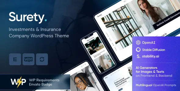 Surety - Accountant Bookkeeper & Banker WordPress Theme