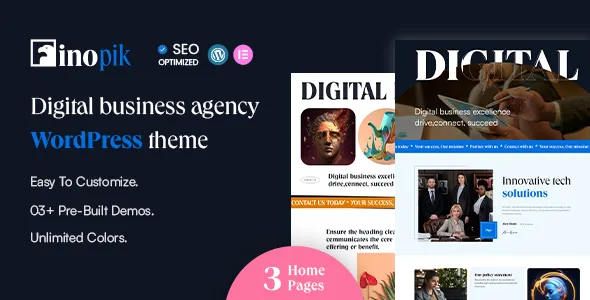 Finopik – Creative Digital Agency & Portfolio WordPress Theme
