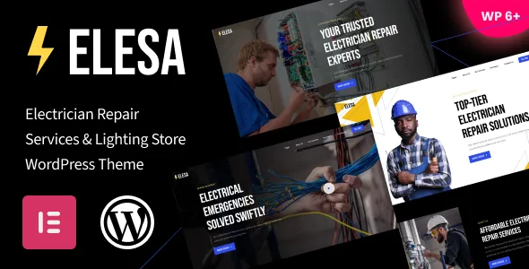 Elesa - Electrician Repair Services & Lighting Store WordPress Theme
