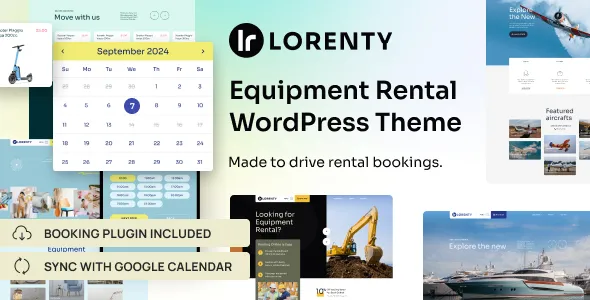 Equipment Rental WordPress Theme - Lorenty