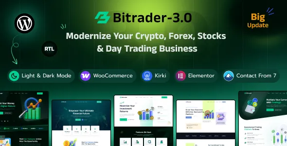 Bitrader - Crypto, Stock and Forex Trading Business WordPress Theme