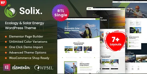 Solix - Solar Energy WordPress