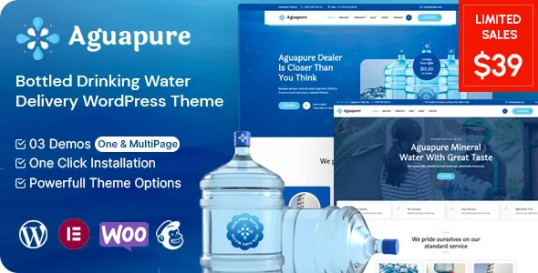 Aguapure - Drinking Water Company WordPress Theme