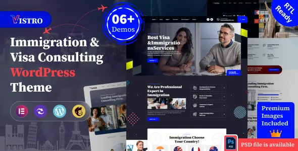 Vistro - Visa Immigration WordPress Theme