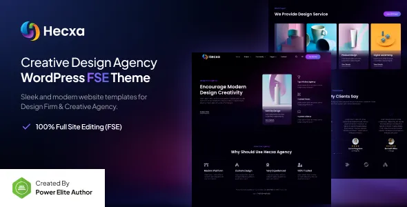 Hecxa – Creative Design Agency Gutenverse FSE WordPress Block Theme