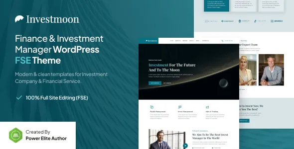 Investmoon – Finance & Investment Manager Gutenverse FSE WordPress Block Theme