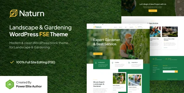 Naturn – Landscape & Gardening Gutenverse FSE WordPress Block Theme
