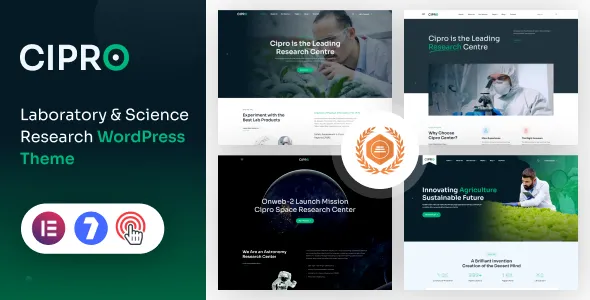 Cipro - Laboratory & Science Research WordPress Theme + RTL