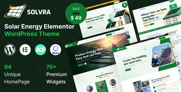 Solvra - Ecology & Solar Energy WordPress Theme