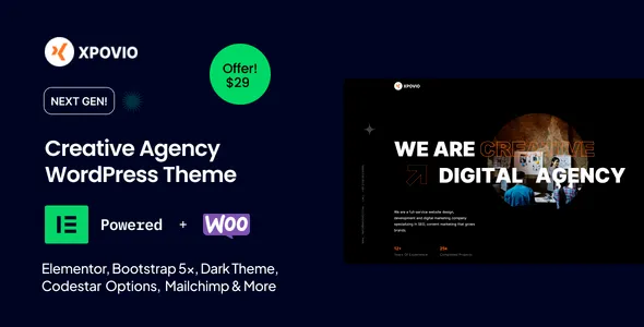 Xpovio - Creative Digital Agency WordPress Theme