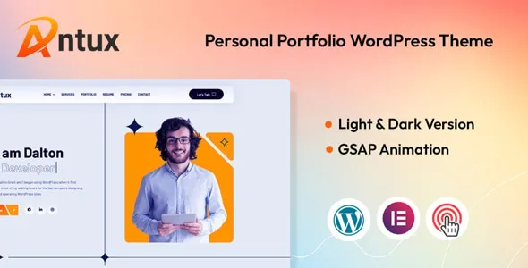Antux - Personal Portfolio, Resume & CV WordPress Theme