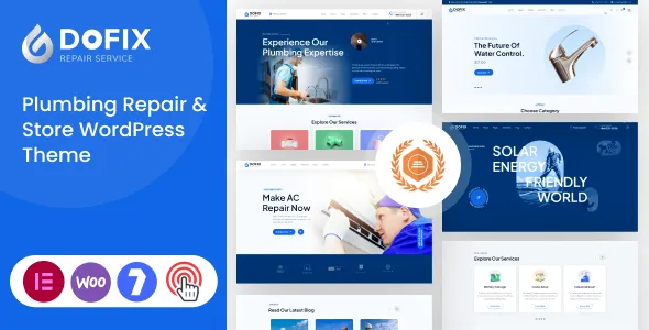 Dofix - Plumbing Repair & Store WordPress Theme + RTL