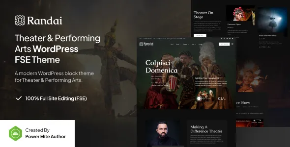 Randai – Theater Entertainment & Performing Arts Gutenverse FSE WordPress Block Theme