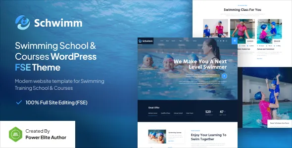 Schwimm – Swimming School & Course Gutenverse FSE WordPress Block Theme